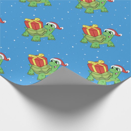 Papier Cadeau Christmas Turtle with the gift (Coin)