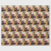 Papier Cadeau Christmas Weimaraner Dog By a Tree (Plat)