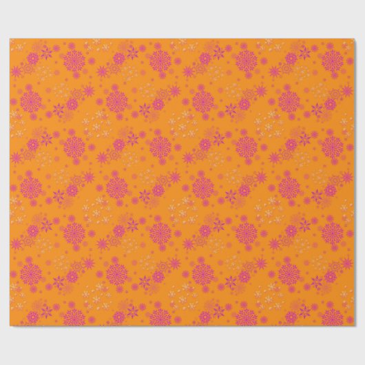 Papier Cadeau Christmas Winter Hanukkah Snowflake design (Plat)