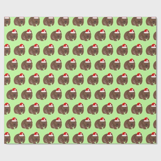 Papier Cadeau Christmas Wombat (Plat)