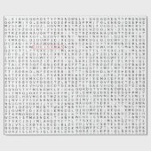 Papier Cadeau Christmas Word Search Wrapping Paper (Plat)
