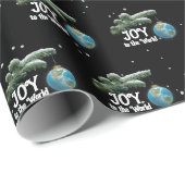 Papier Cadeau Christmas World Globe Ornament With Stars (Coin rond)