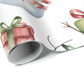 Papier Cadeau Christmas Wrapping Paper (Coin rond)