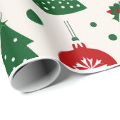 Papier Cadeau Christmas Wrapping Paper  (Coin rond)