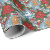 Papier Cadeau Christmas Wrapping Paper Festive Holiday Elegance  (Coin rond)