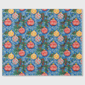 Papier Cadeau Christmas Wrapping Paper With Colorful Ornaments (Plat)