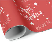 Papier Cadeau Christmas Wrapping papiers Personalize nom (Coin rond)