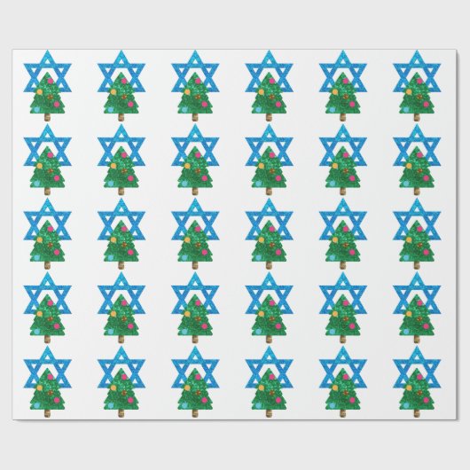 Papier Cadeau christmukkah hanoukka (Plat)