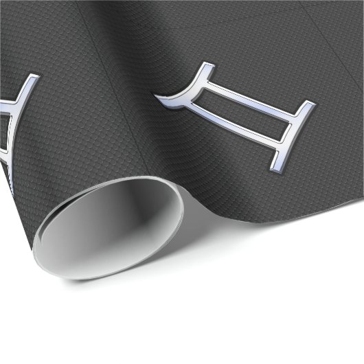 Papier Cadeau Chrome comme Gemini signe Zodiac (Coin rond)