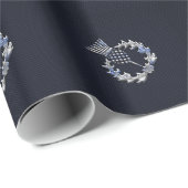 Papier Cadeau Chrome comme le chardon d'écossais d'impression de (Coin rond)