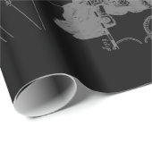 Papier Cadeau Chrome comme Virgo Zodiac Connexion Black Hevelius (Coin rond)