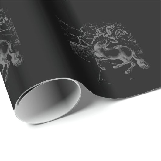 Papier Cadeau Chrome Sagittarius Zodiac Sign Hevelius circa 1690 (Coin rond)