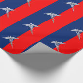 Papier Cadeau Chrome Style Caduceus Médicale Symbole Ligue (Coin)