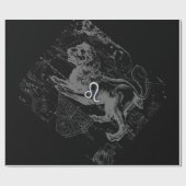 Papier Cadeau Chrome Style Leo Zodiac Carte Hevelius 1690 (Plat)