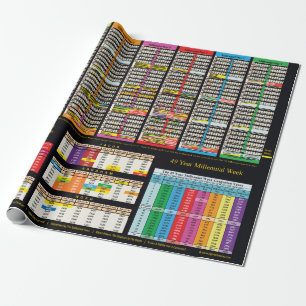Papier Cadeau Chronologie depuis Adam Wrapping Paper