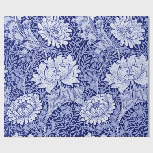 Papier Cadeau Chrysanthemum Blue, William Morris (Plat)