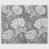 Papier Cadeau Chrysanthemum Grey, William Morris (Plat)