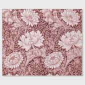 Papier Cadeau Chrysanthemum Maroon, William Morris (Plat)