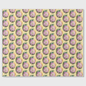 Papier Cadeau Chrysanthemum Pink and Cream Pastel Floral (Plat)