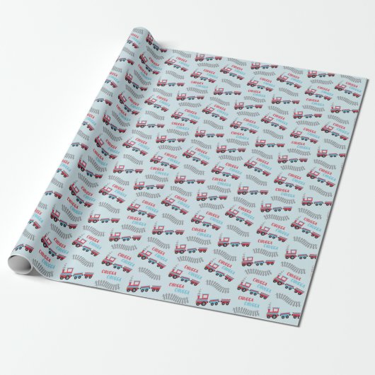 Papier Cadeau Chugga Chugga Choo Choo Train Wrapper Paper Roll (Déroulé)