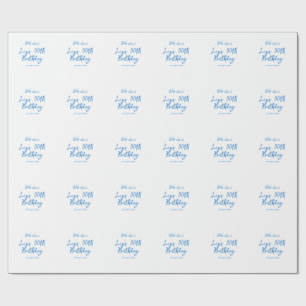 Papier Cadeau chut c'est une date de 30e anniversaire nom bleu s