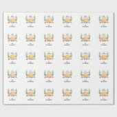 Papier Cadeau Chute Citrouilles de couronne Thanksgiving Dîner M (Plat)