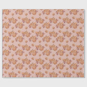 Papier Cadeau Chute de Citrouilles d'aquarelle (Plat)