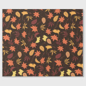 Papier Cadeau Chute des feuilles d'automne (Plat)