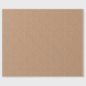 Papier Cadeau Chute d'or Brown sur Fawn (Plat)