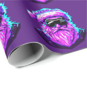 Papier Cadeau Ciberpunk Père Noël 2 (Coin rond)