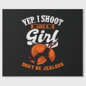 Papier Cadeau Cible Argile Tirer Yep, Je Tirer Comme Une Fille C (Plat)