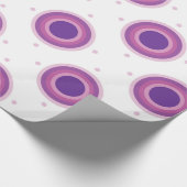 Papier Cadeau Cible Taureau Violet Points Ronds Cercles (Coin)