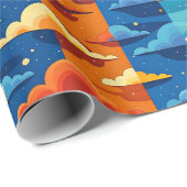 PAPIER CADEAU CIE NUAGES DE NUIT (Coin rond)