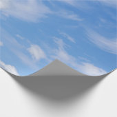 Papier Cadeau Ciel Bleu Avec Nuages Agités (Coin)