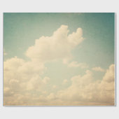 Papier Cadeau Ciel bleu avec un peu de blanc bouffant nuageux, v (Plat)