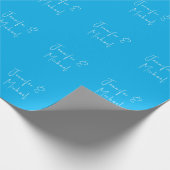 Papier Cadeau Ciel bleu classique mariage (Coin)