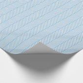 Papier Cadeau Ciel bleu et blanc Herringbone (Coin)
