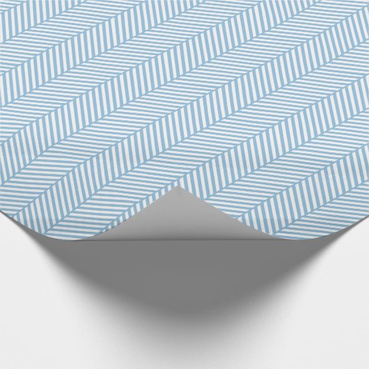 Papier Cadeau Ciel bleu et blanc Herringbone (Coin)