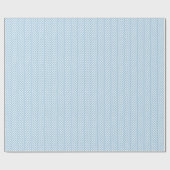 Papier Cadeau Ciel bleu et blanc Herringbone (Plat)