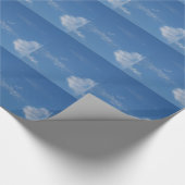 Papier Cadeau ciel bleu foncé nuages blancs (Coin)