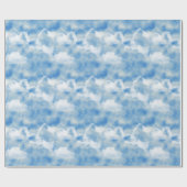 Papier Cadeau Ciel bleu lumineux avec les nuages blancs (Plat)