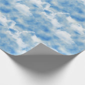 Papier Cadeau Ciel bleu lumineux avec les nuages blancs (Coin)