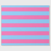 Papier Cadeau Ciel bleu, rose chaud #2 XL Preppy Stripe 1X (Plat)