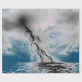 PAPIER CADEAU CIEL DE NUIT AVEC LUMIÈRE NOIRE BLUE SEA CADEAU WR (Plat)