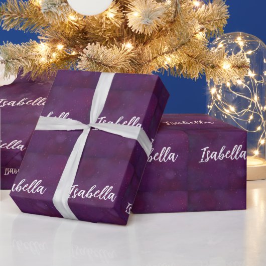 Papier Cadeau Ciel étoilé violet (Vacances)