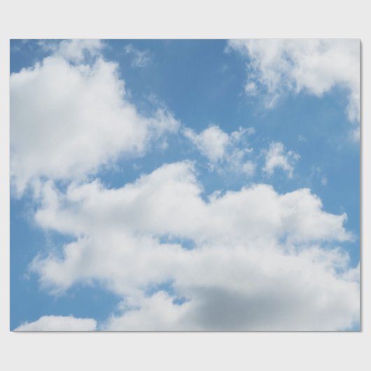 Papier Cadeau ciel, météo, nature, blanc, bleu, nuage, soleil (Plat)