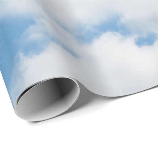 Papier Cadeau ciel, météo, nature, blanc, bleu, nuage, soleil (Coin rond)