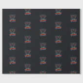 Papier Cadeau Ciel nocturne de Mothman avec éclairage de voiture (Plat)