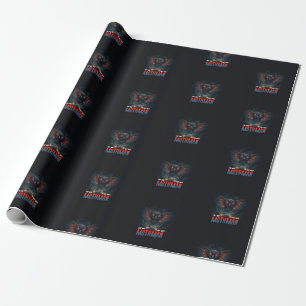Papier Cadeau Ciel nocturne de Mothman avec éclairage de voiture
