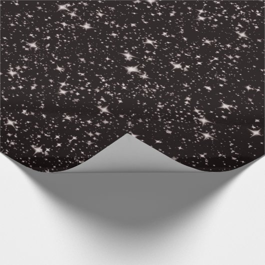 Papier Cadeau Ciel noir étoilé (Coin)